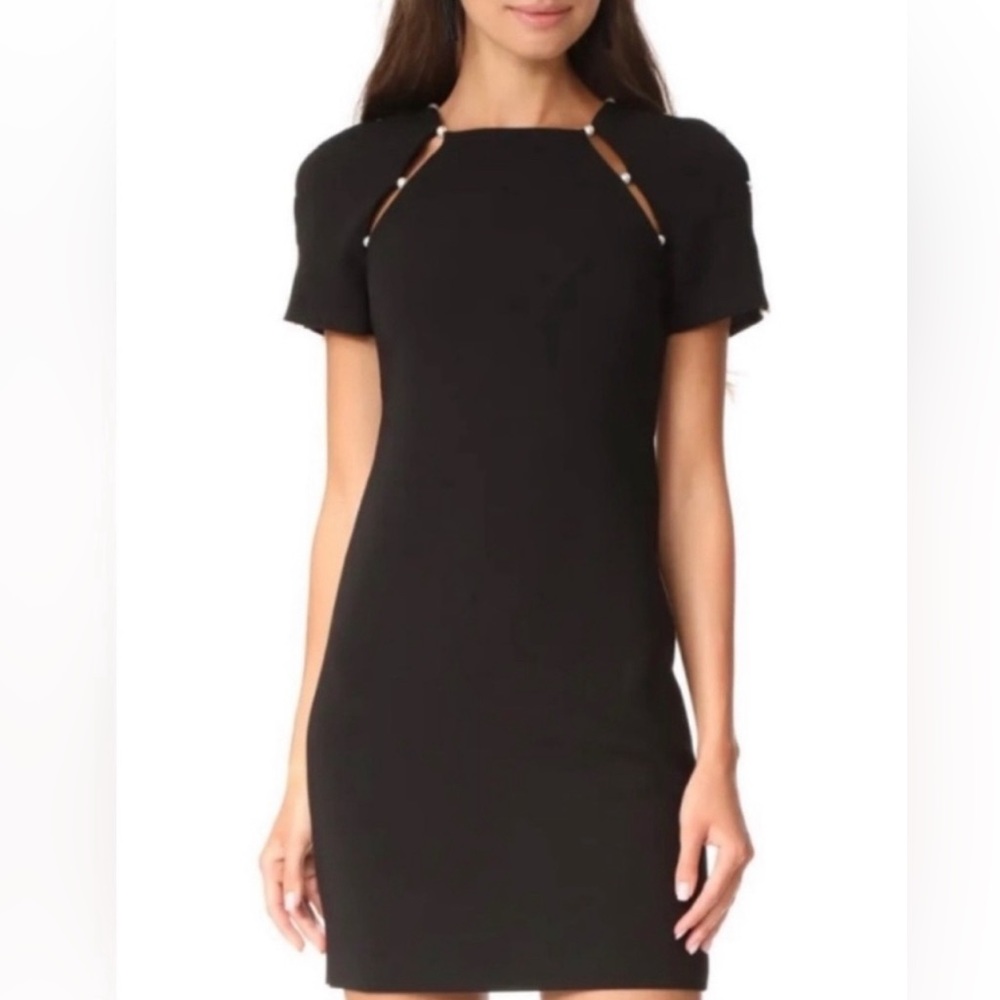 Alice and Olivia Kristiana Embellished Fitted Dress